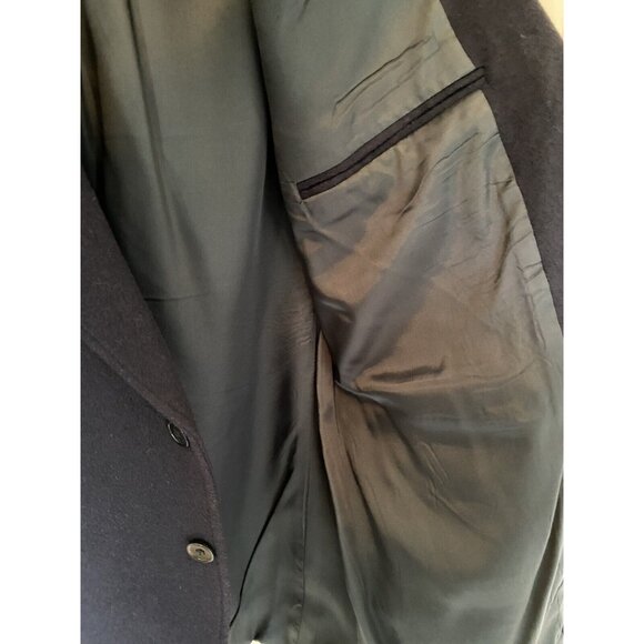 J. B. Britton Collection Navy Camel Hair Blazer Men's 42L Jacket Vintage - Picture 14 of 14